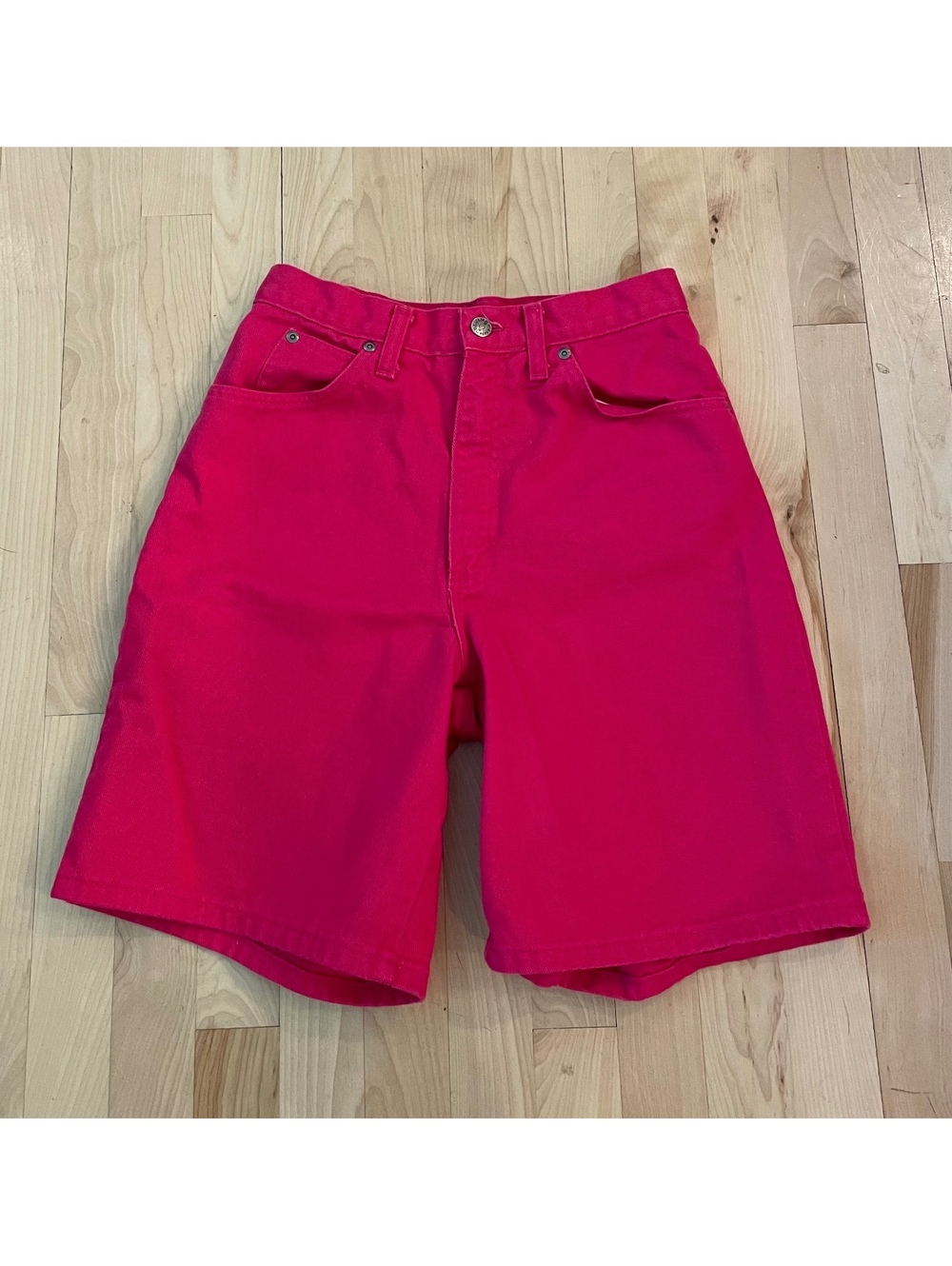 Vintage 80s/90s Denim Republic Hot Pink High Waist Denim Shorts Size 7/8